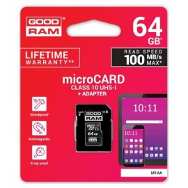 Goodram M1AA-0640R12 64GB Memoria MicroSD + Adaptador SD