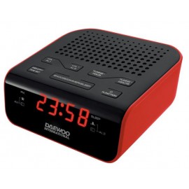 Daewoo DCR-46 Rojo Despertador LED Sintonizador digital