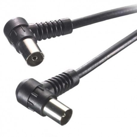 Vivanco Antena 43038 Cable M/H 1.5M Acodado Negro