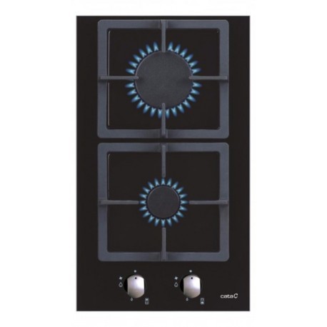 Placa Cata SCI 3002 BK 2 Fuegos Gas Natural 30CM Negro