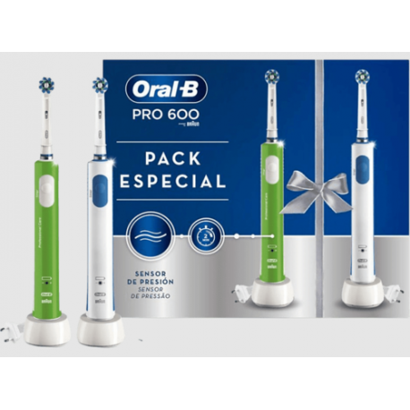 Oral-B Pro 600 Duo Pack 2 Cepillos Eléctricos