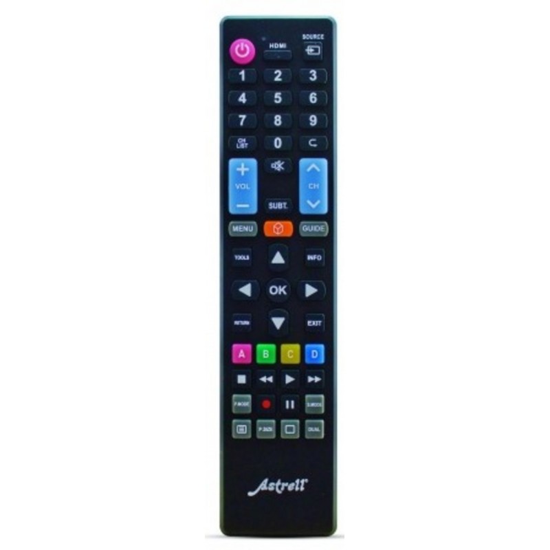 Mando TV Astrell Universal 5-en-1 Negro 2 x 15V AAA