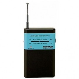Daewoo DRP-100B - Radio CD/FM Negro + Azul AM/FM