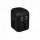 Adaptador de Viaje Metronic Mooov 4 Puertos USB Negro