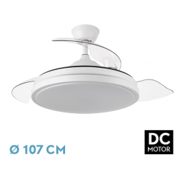 ABRILA DC ESCORPION 107CM BLANCO - VENTILADOR DE TECHO ASPA RETRÁCTIL CON LUZ