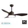 ABRILA DC HAYATE 120CM MARRÓN - VENTILADOR DE TECHO ASPA NORMAL CON LUZ