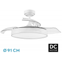 ABRILA DC-R MICENAS MINI 91CM BLANCO - VENTILADOR DE TECHO ASPA RETRÁCTIL CON LUZ