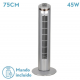 Ventilador Torre Orbigo (210771010) 45w 3vel. M.dist. Oscil. Tempor. Plata