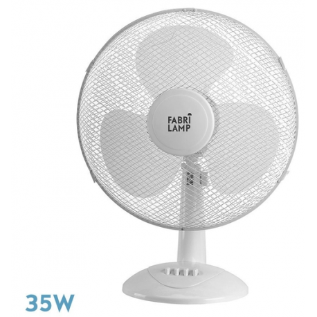 Ventilador Sobremesa Cape (184171101) 35w 3vel. 3aspas Oscilante Blanco