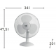 Ventilador Sobremesa Cape (184171101) 35w 3vel. 3aspas Oscilante Blanco