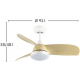 Ventilador Techo Dc Atomo 24w 3aspas Blanco/haya (212991368)