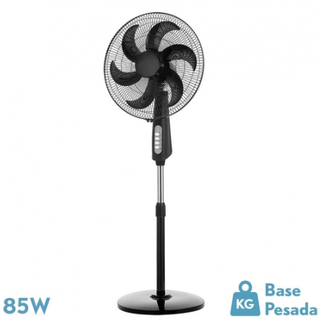 Ventilador Pie Granizo (214041009) 85w 3vel. 6aspas Orientable Negro