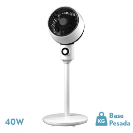 Ventilador Pie Ozono (214341026) 40w 3vel. 3aspas Orientable Bco/negro