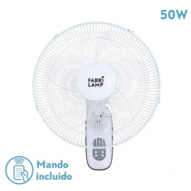 Ventilador Pared Cuta (184361001) 50w 3vel. 5aspas M.dist. Temporiz. Blanco