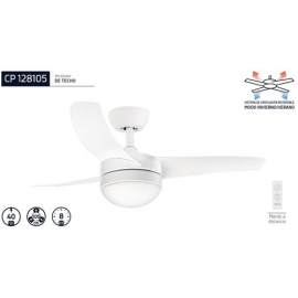 Ventilador Techo Cp-128105 105cm. 3aspas 3vel. Luz Motor Dc M.distancia