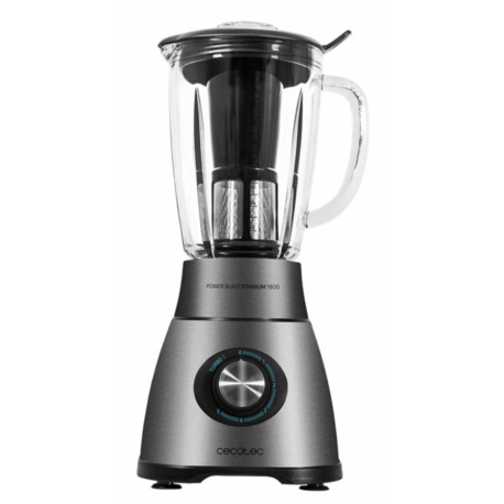 CECOTEC POWER BLACK TITANIUM INOX - Batidora de Vaso 1800W