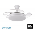 ABRILA DC Tridente Mini Blanco - Ventilador de Techo 59W