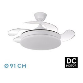 ABRILA DC Tridente Mini Blanco - Ventilador de Techo 59W