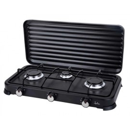 Hornillo Gas Jecg-2703 3 Qeumadores Portatil Tapa Cuerpo Pint. Epoxi