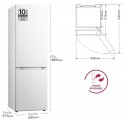 LG GBV-3100-CSW Blanco - Frigorífico Combi No Frost
