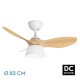 Abrila CUBICO Blanco/Haya - Ventilador de Techo Aspas Normales 36 W G