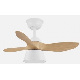 Abrila CUBICO Blanco/Haya - Ventilador de Techo Aspas Normales 36 W G