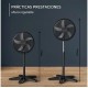 Ventilador Pie Vu-3110-f3 Negro 40cm 3vel. 40 Wts. Oscilante