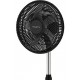 Ventilador Pie Vu-3110-f3 Negro 40cm 3vel. 40 Wts. Oscilante