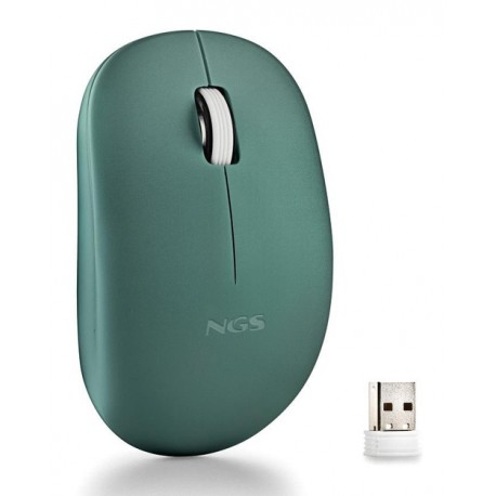 Raton Ngs Fog Pro Green Inalambrico Usb Silenioso
