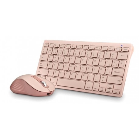 Teclado+raton Ngs Fantasy Kit Pink Silencioso Recargable
