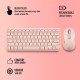 Teclado+raton Ngs Fantasy Kit Pink Silencioso Recargable