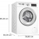 Lavadora Bosch Wuu24t65es 9k 1200r Blanca
