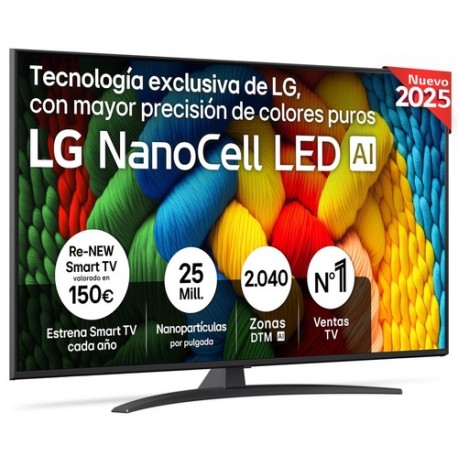 Televisor Led 140cm (55inch) (t) 55nano81a 4k Ultra Hd Smart Televisor