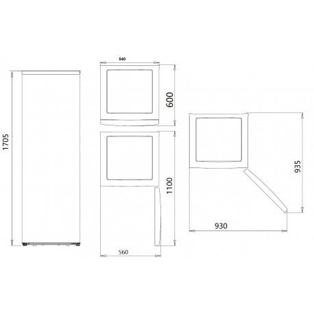 Cong. Vert. Nf Skcv-1755-nf 170x54 Inverter (e) Luz Led Blanco