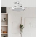 ABRILA Esparta Blanco - Ventilador de Techo Aspas Retráctiles 59W