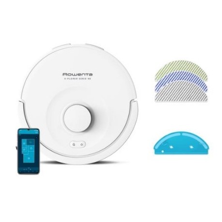 Robot Aspirador Rr-8777-wh 4 Niv. Potencia 2 En 1 Aspira Y Friega Motor 6000 Pa