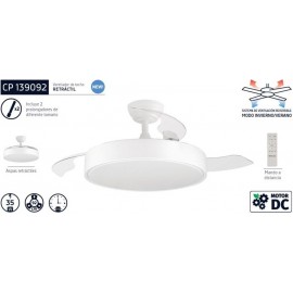 Ventilador Techo Dc/r Cp-139092 92cm. 3aspas 6vel. Motor Dc Luz Led M.distancia