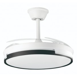 Ventilador Techo Dc/r Cp-162105 Bco/negro 105cm 30w 6vel Revers. M.dist. 3 Modos Luz