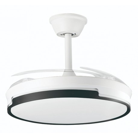 Ventilador Techo Dc/r Cp-162105 Bco/negro 105cm 30w 6vel Revers. M.dist. 3 Modos Luz