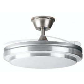 Ventilador Techo Dc/r Cp-159105 Niquel 105cm 30w. 6vel. Reversible M.dist. 3 Modos Lu