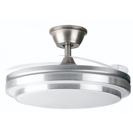 Ventilador Techo Dc/r Cp-159105 Niquel 105cm 30w. 6vel. Reversible M.dist. 3 Modos Lu