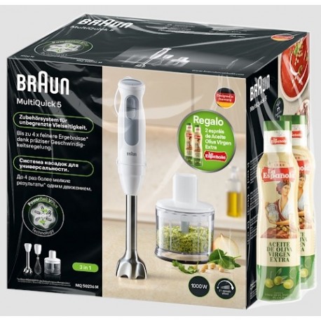 Pack Batidora Mq-50236-mwh + 2 Botellas Aceite