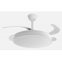 ABRILA GUERRERO Blanco - Ventilador de Techo Aspas Retráctiles 59W