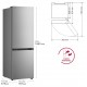 Frigorífico Combi Gbbs312cpy (c) 1.86m X 60cm Inox