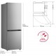 Frigorífico Combi Gbbs312apy (a) 1.86m X 60cm Inox
