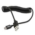 DCU 30401250 - Cable USB Tipo A Micro USB Rizado Negro