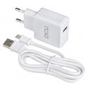 DCU 37250000 Cargador USB Blanco Cable Tipo C 1 Metro