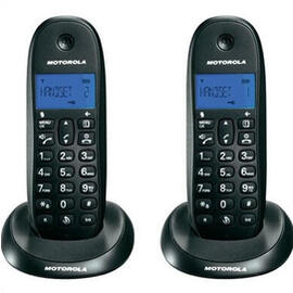 Teléfono Fijo Motorola C1002LB+DUO NEGRO Inalámbrico