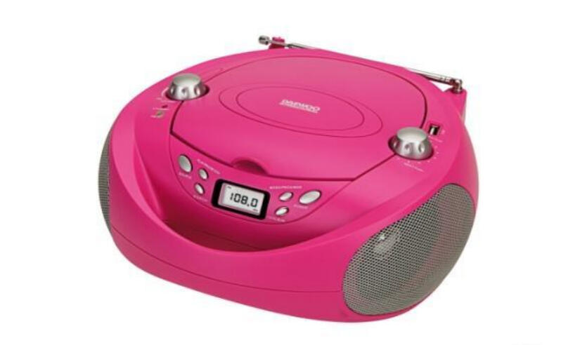 Radio Cd Portátil Daewoo Dbu 59 Con Usb Rosa