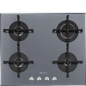 Placa SMEG PV164S2 4 Fuegos Gas Natural Gris Cristal